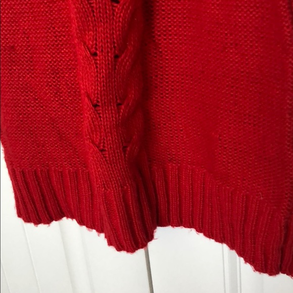 Red Sweater Dress w/open neckline - Picture 4 of 6